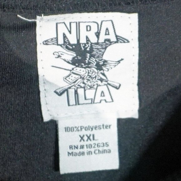 NRA-ILA XXL ls tee shirt men's EUC Has cammo strip down each side - Picture 2 of 3